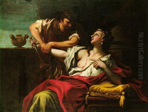 Lucretia And Brutus Oil Painting by Sebastiano Ricci