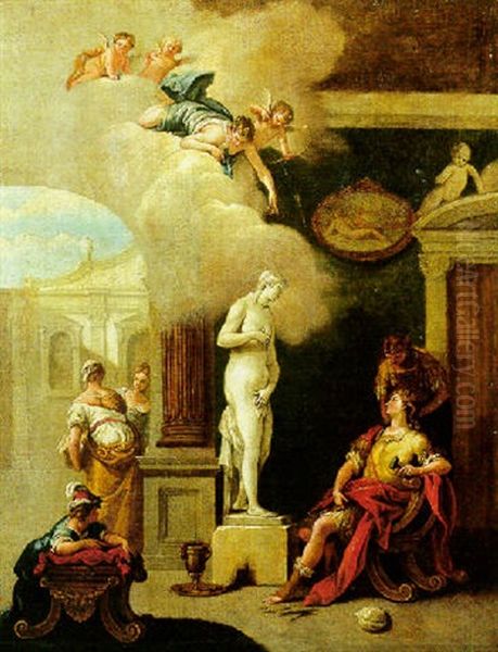 Pygmalion And Galatea Oil Painting by Sebastiano Ricci