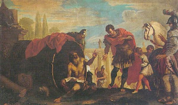 Alexander Appearing Before Diogenes Oil Painting by Sebastiano Ricci