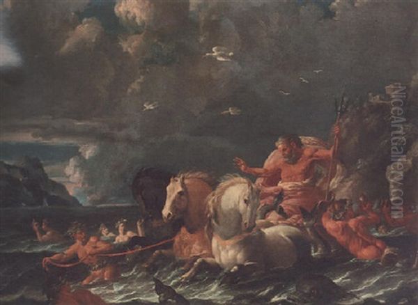 The Triumph Of Neptune Oil Painting by Sebastiano Ricci