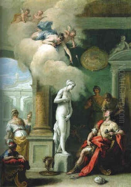 Pygmalion And Galatea Oil Painting by Sebastiano Ricci