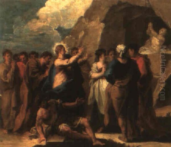 The Raising Of Lazarus Oil Painting by Sebastiano Ricci