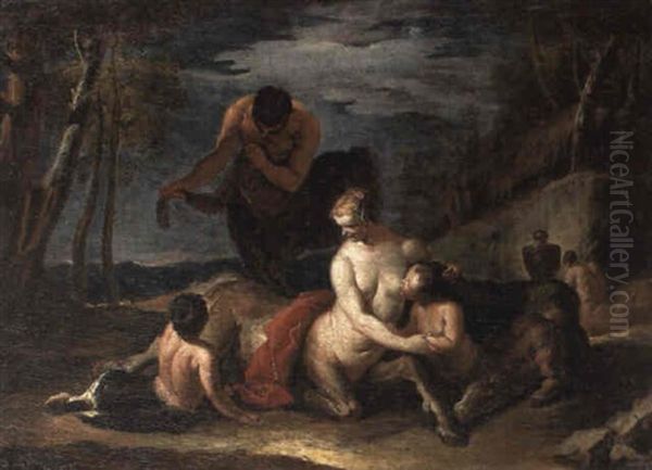 A Centaur's Family Oil Painting by Sebastiano Ricci