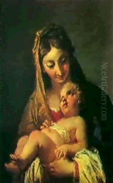 Madonna Col Bambino Oil Painting by Sebastiano Ricci