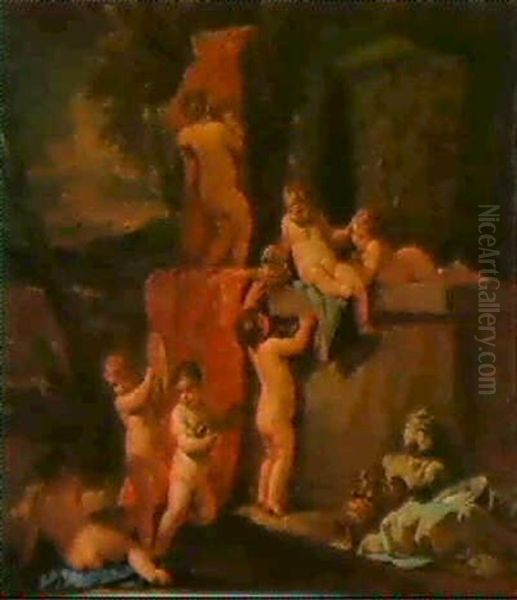 Putti Che Giocano Oil Painting by Sebastiano Ricci