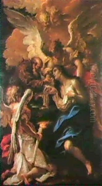 The Ladt Communion Of Saint Mary Of Egypt Oil Painting by Sebastiano Ricci