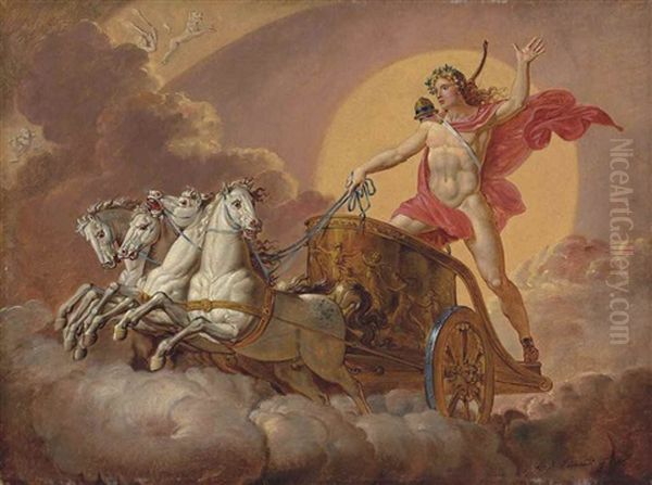 Phaeton In The Chariot Of The Sun Oil Painting by Luigi Ricciardi