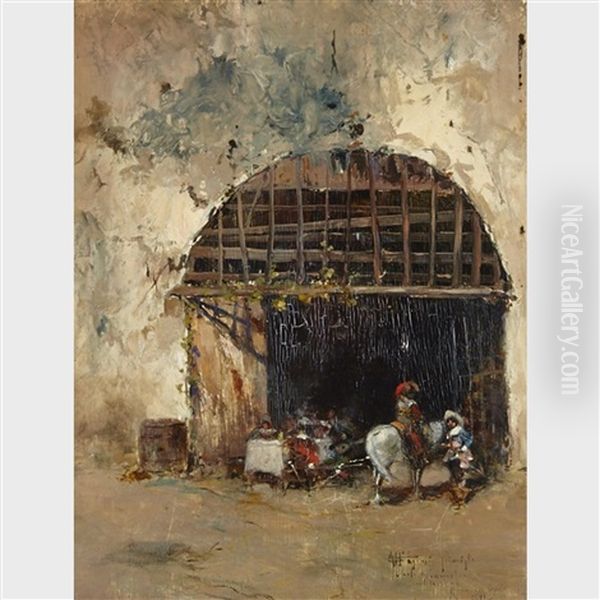 Cavaliers Resting Oil Painting by Oscar Ricciardi