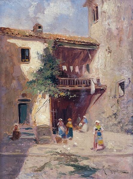 Vecchia Napoli Oil Painting by Oscar Ricciardi