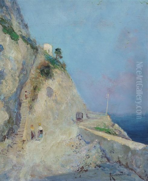 Scala Ad Anacapri Oil Painting by Oscar Ricciardi