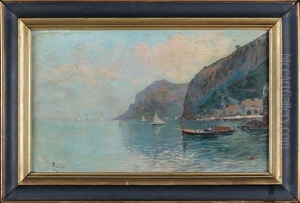 Veduta Del Golfo Di Sorrento Oil Painting by Oscar Ricciardi