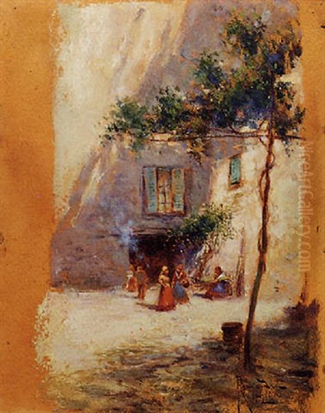 Scorcio Di Capri Oil Painting by Oscar Ricciardi