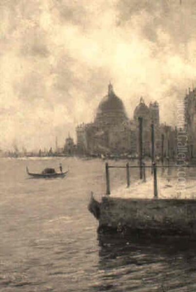 Santa Maria Della Salute, Venice Oil Painting by Oscar Ricciardi