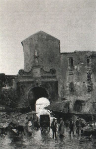 Porta Capuana, Napoli Oil Painting by Oscar Ricciardi