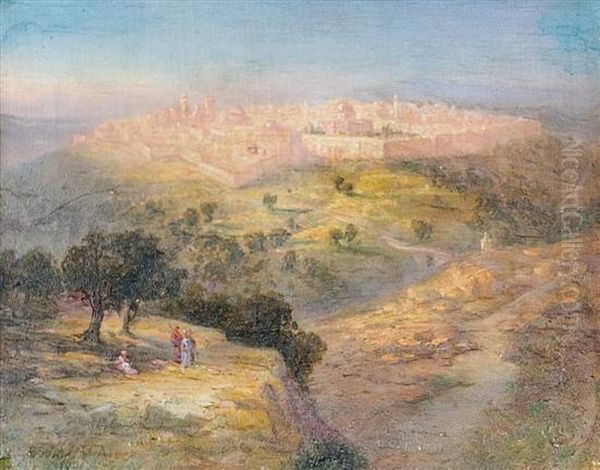 Landscape Outside Of Jerusalem Oil Painting by Samuel Lawson Booth