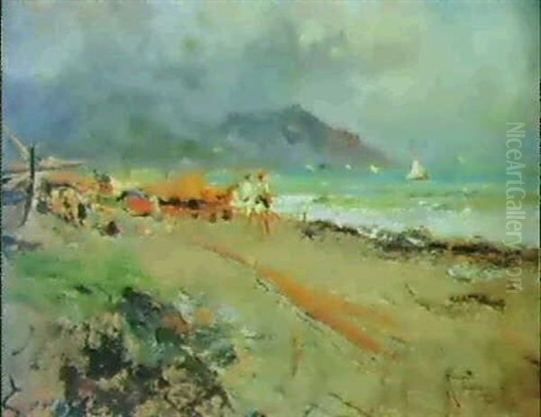 Impressione Di Terracina Oil Painting by Oscar Ricciardi