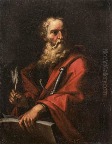 Der Hl. Paulus Mit Feder Oil Painting by Daniele (da Volterra) Ricciarelli