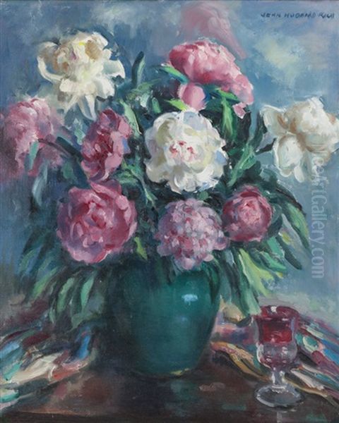 Floral Still Life Oil Painting by John Hubbard Rich