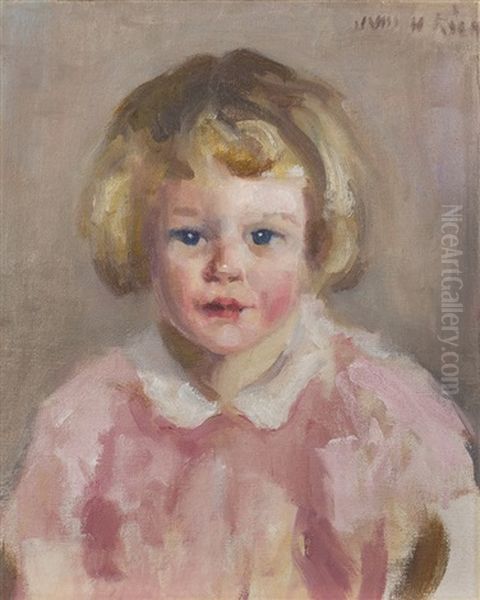 Girl, Portrait Oil Painting by John Hubbard Rich