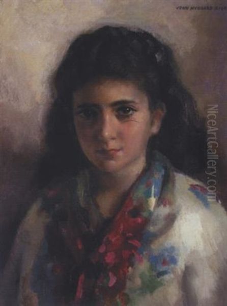 A Portrait Of Maria Oil Painting by John Hubbard Rich