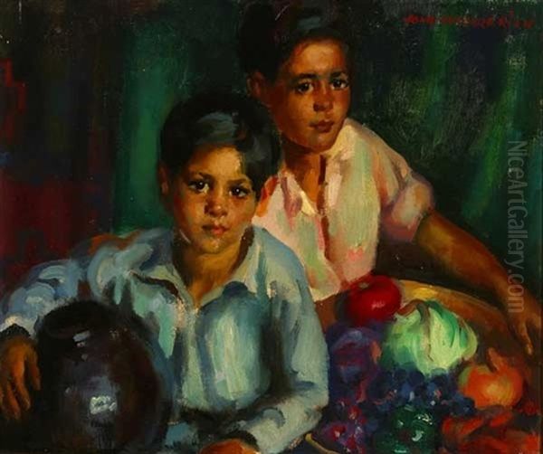 Juan And Jose Oil Painting by John Hubbard Rich