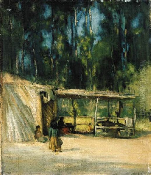 The Campsite Oil Painting by John Hubbard Rich