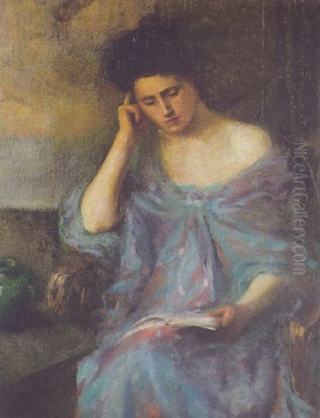 La Liseuse Oil Painting by John Hubbard Rich