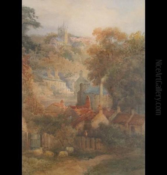 Knaresborough Oil Painting by Frederick William Booty