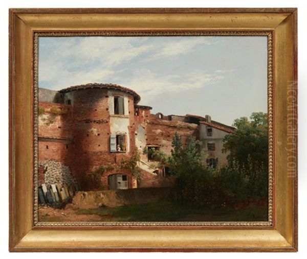 Tour Des Remparts De L'arsenal A Toulouse Oil Painting by Alexandre Louis Marie Theodore Richard