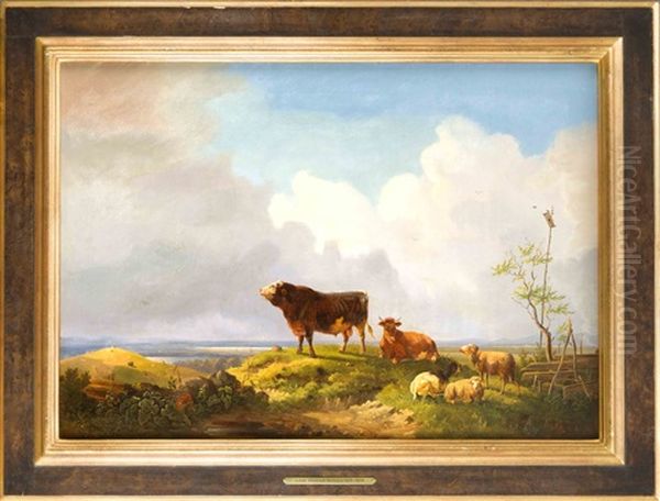 Morgen Auf Einer Hochalpe Oil Painting by Ernst Heinrich Richard