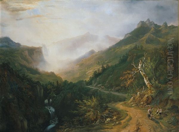 Im Hochgebirge Oil Painting by Ernst Heinrich Richard