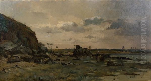 Paysages Animes A Maree Basse (pair) Oil Painting by Fleury-Francois Richard