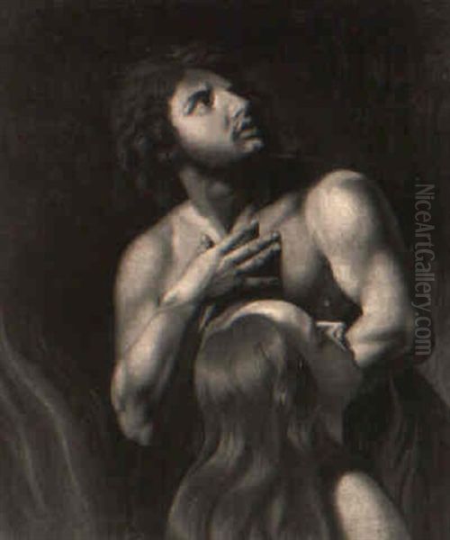 The Expulsion Of Adam And Eve Oil Painting by Fleury-Francois Richard