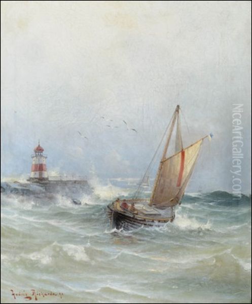 Rannikolla Oil Painting by Ludvig Otto Richarde