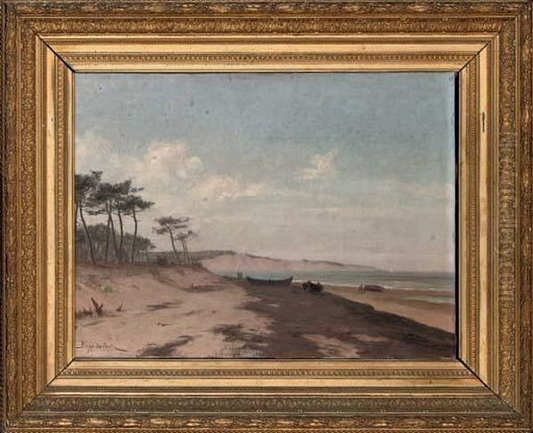 A Day On The Beach Oil Painting by Lion Bopp Pont