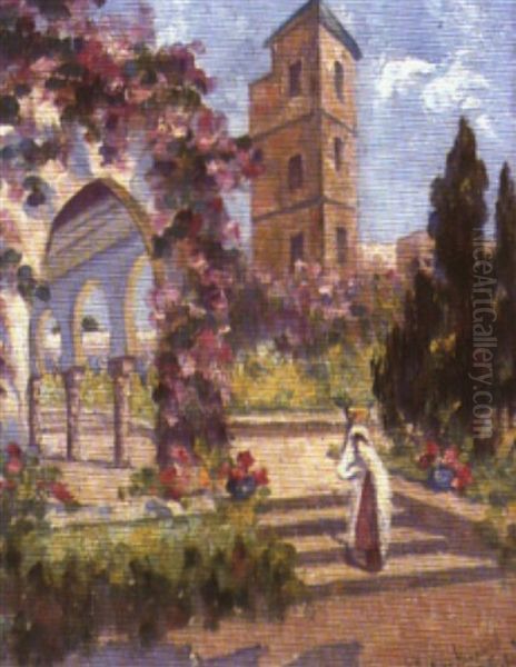 Les Oudaias, Rabat Oil Painting by Francine Richard-Hennecart