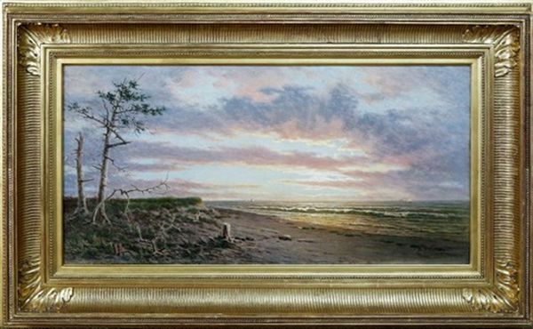 Atlantic City Coastline Oil Painting by Frederick Debourg Richards