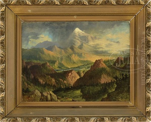 Pikes Peak Oil Painting by Frederick Debourg Richards