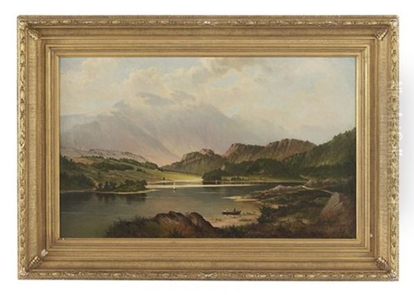 Loch Achray With A View Of Ben Venue, Scotland Oil Painting by Frederick Debourg Richards