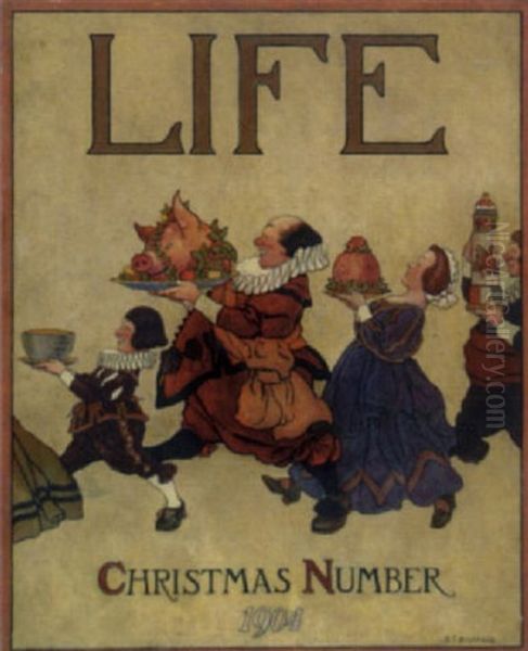 Life Magazine Cover, Christmas 1904 Oil Painting by Frederick Thompson Richards