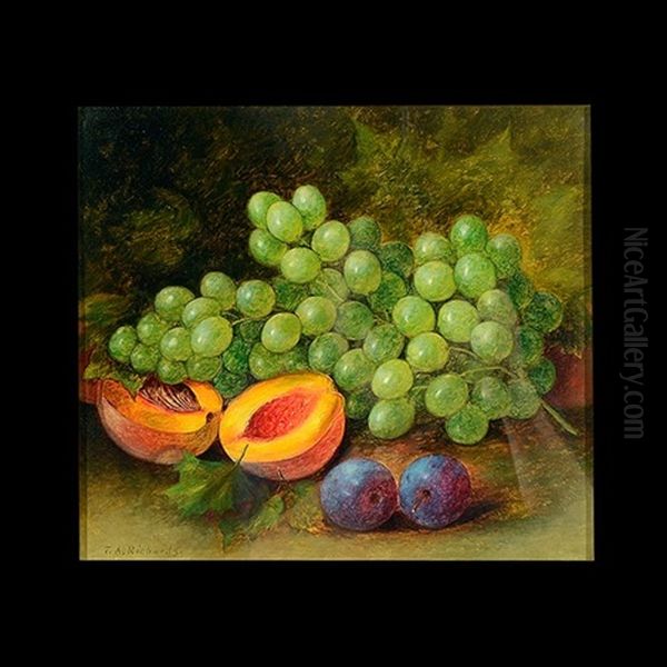 Still Life With Fruit Oil Painting by Thomas Addison Richards