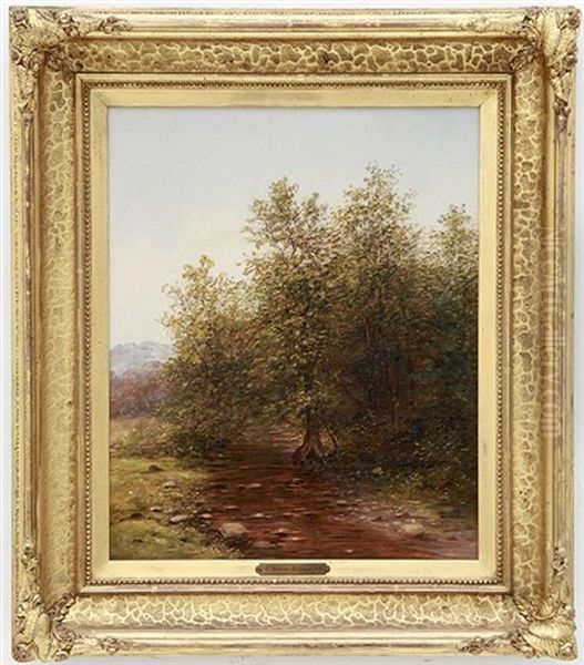 Southern Landscape With Stream Oil Painting by Thomas Addison Richards