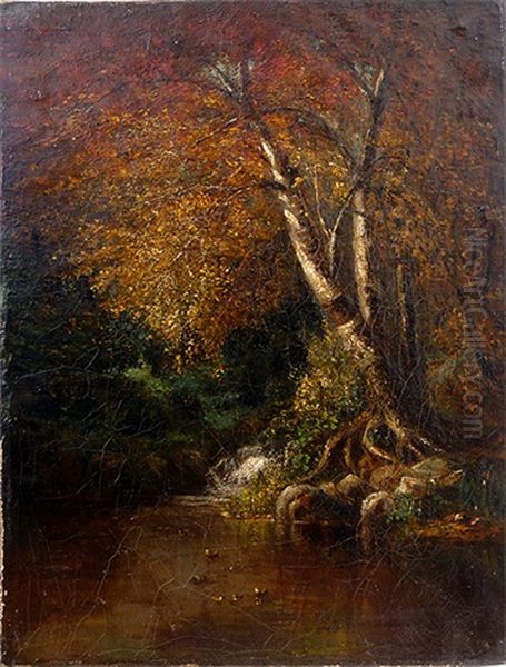 Head Of The Pond Oil Painting by Thomas Addison Richards