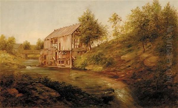 The Old Mill Oil Painting by Thomas Addison Richards