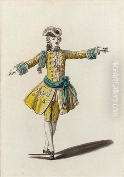 Etude De Costume De Ballet Masculin Oil Painting by Louis Rene Boquet