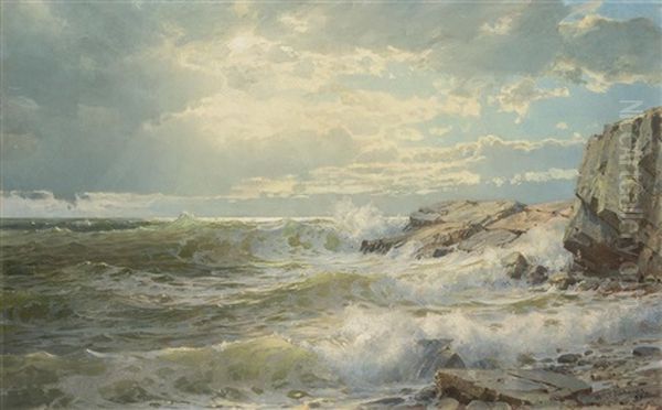 Off Conanicut Oil Painting by William Trost Richards