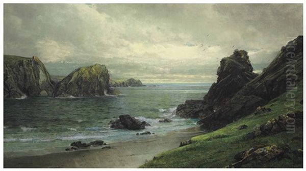 Yellow Carn Of Cornwall Oil Painting by William Trost Richards