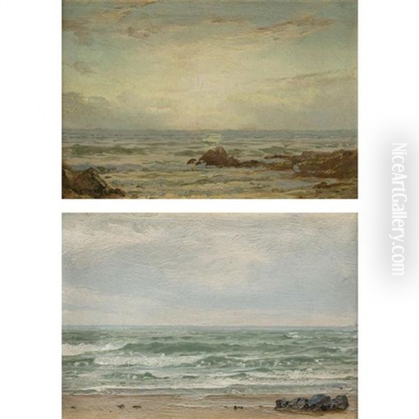 (i) Bude Haven Oil Painting by William Trost Richards