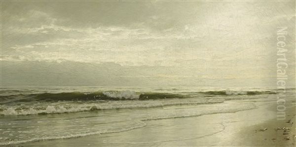 Ebbing Tide Oil Painting by William Trost Richards