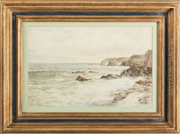 The Cliffs, Newport, Rhode Island Oil Painting by William Trost Richards